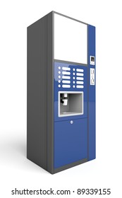 Coffee Vending Machine On White Background