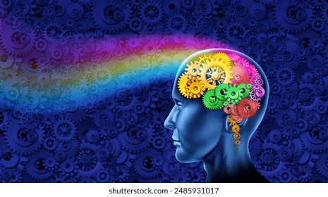 Cognitive Ability and human intelligence as a mental acuity or aptitude concept as a symbol of brain function in a 3D illustration style.