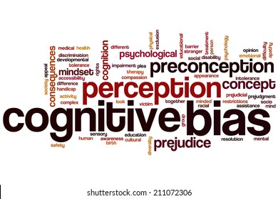 Cognitive Bias Concept Word Cloud Background