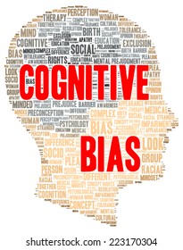 Cognitive Bias Word Cloud Shape Concept