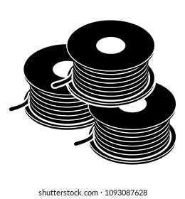 Coil for d printer icon. Simple illustration of coil for d printer icon for web design isolated on white background