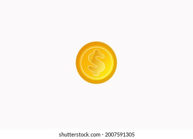 Coin Icon Png  Illustration. Money Design. Gold Dollar Flat Symbol