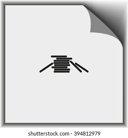 Coins stack icon.