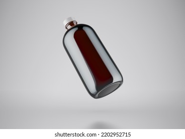 Cold Coffee Bottle Mockup. 3D Render