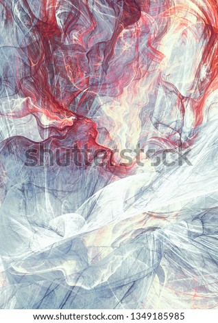 Cold pattern with lighting effect. Abstract futuristic soft color 3d icy texture. Modern motion background. Fractal artwork for creative graphic design