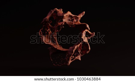 Cold Solid Chocolate Splash 3d illustration