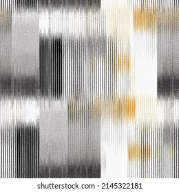 Collage geometric  brush stroke stripes horizontal lines wicker seamless pattern. Endless creative background ornament. Freehand watercolor paintbrush stripes wrapping design. Summer pattern.