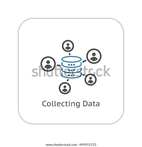 Collecting Data Icon Flat Design Business Stock Illustration 449953723