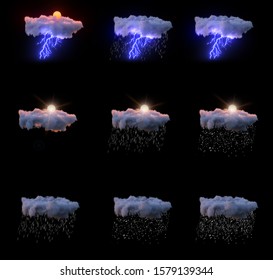 Collection Of 9 3D Realistic Renders Of Weather