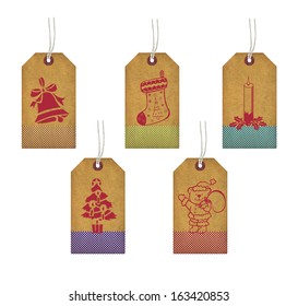 Christmas Gift Tags Vector Hand Drawn Stock Vector (Royalty Free) 756300271