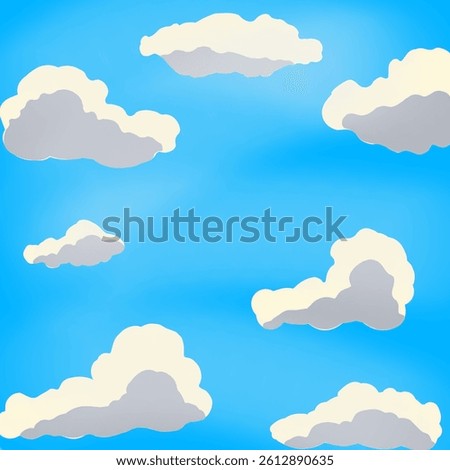 A collection of clouds in a clear sky is suitable as a cellphone wallpaper