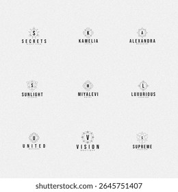  collection of Elegant Minimalist Logo Designs with Classic Floral Details and Stylish Fonts