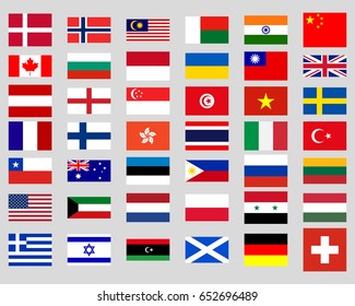 世界の国旗のコレクション のイラスト素材 Shutterstock
