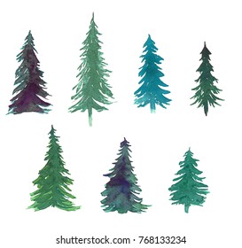 48,761 Watercolor Fir Tree Images, Stock Photos & Vectors | Shutterstock