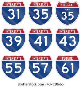 32 United states numbered highway system Stock Illustrations, Images ...