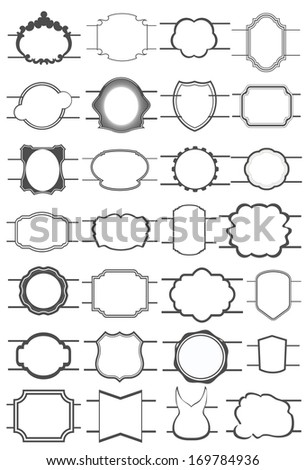 collection of labels. set 2