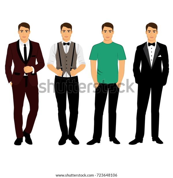 コレクション 男性用服 結婚式の男性のスーツ タキシード イラスト のイラスト素材