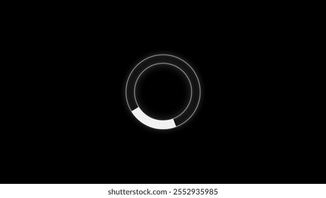 Collection of modern glowing preloaders and progress loading bars. Empty glowing techno backdrop.	