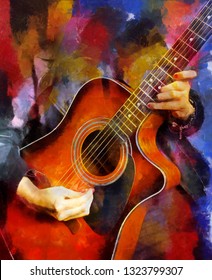 1,841 Guitarist painting Images, Stock Photos & Vectors | Shutterstock