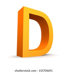 3d Text Orange D Alphabet Big Stock Vector (Royalty Free) 1924877843