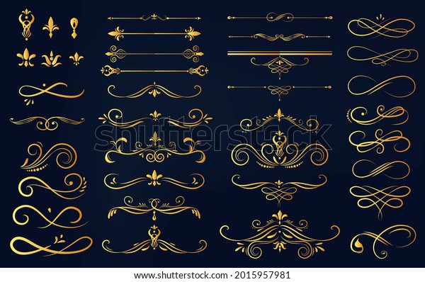 Collection set\
of label ornament vector\
illustration