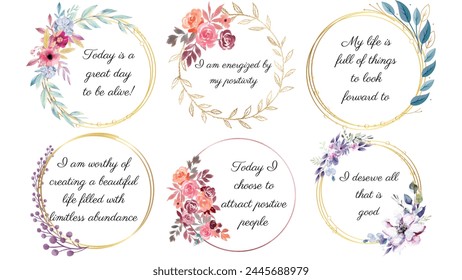 A collection of uplifting affirmations for desktop wallpapers, posters, social media, vision boards, and postcards. Inspire positivity with these empowering messages - Powered by Shutterstock