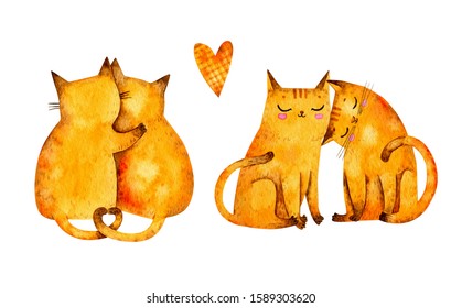 Collection Valentine's day cats