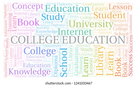 College Education Word Cloud Stock Illustration 1241033467