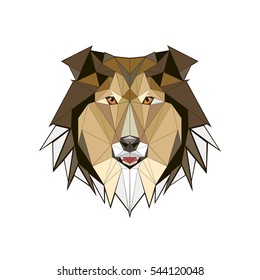 Collie Dog Triangular Style Stock Illustration 544120048 | Shutterstock