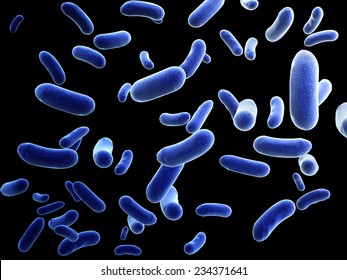 Colony of pathogen bacteria - 3d render