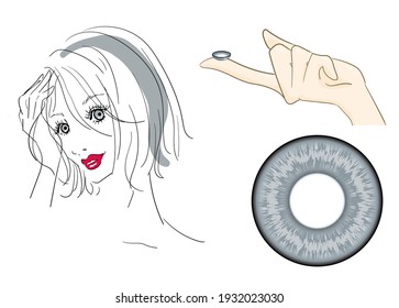 Color Contact Lens Wearing Image Variation