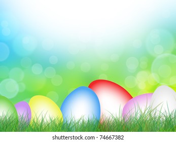 Row Easter Eggs Fresh Green Grass Stock Photo 178726703 | Shutterstock