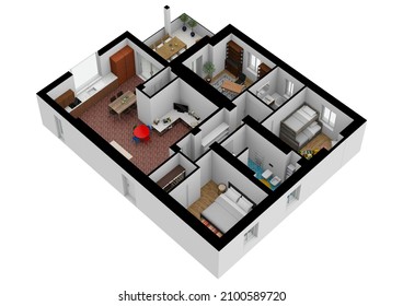 Color Floor Plan For Marketing. 3d Floor Plan. Interior Design. Home Space. Floorplans.