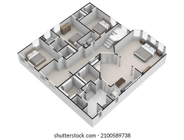 Color floor plan for marketing. 3d floor plan. Interior design. Home space. Floorplans.