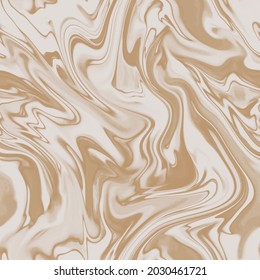 Color Glass Abstract Beige Liquid Wavy Textured Background. Seamless Texture With Soft Waves Blur Pattern In Tiffany Technique. Self-adhesive Printing Film For Stained Glass. Digital Illustration