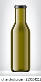 Color Glass Bottle on background. 3d rendering