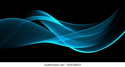 Color Light Blue Abstract Waves Design 