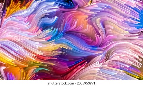 Color In Motion series. Abstract background made of liquid paint pattern for use with projects on design, creativity and imagination to use as wallpaper for screens and devices