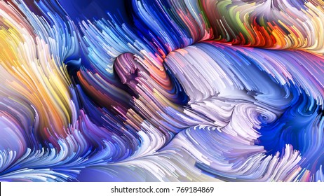 Color In Motion series. Design composed of liquid paint pattern as a metaphor on the subject of design, creativity and imagination to use as wallpaper for screens and devices