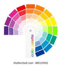Color Palette Guide on a white background. 3d Rendering