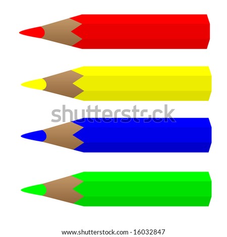 color pensils vector image