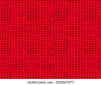 Color Red Circle. Chaotic Pattern Circle. Seamless Pakistani Pattern.