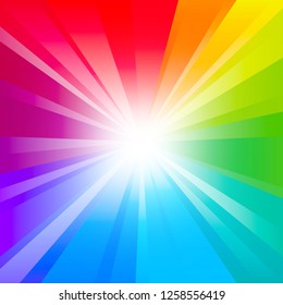 Vector Illustration Color Spectrum Star Burst Stock Vector (Royalty ...