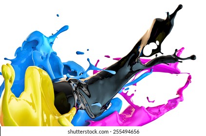 Abstract Cymk Color Splash Isolated On Stock Photo 378569083 | Shutterstock