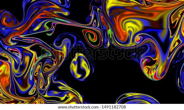 Color stains in the\
form of silk fabric.  Curly multi-colored stains.  Magical patterns\
and backgrounds.