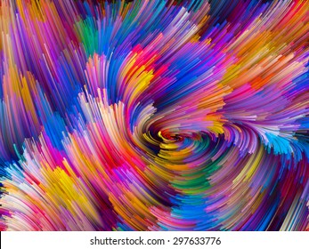 Color Swirl series. Composition of pattern of swirling color strands on the subject of creativity, imagination and art