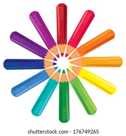 Color Wheel Pencil Stock Illustration 176749265 | Shutterstock