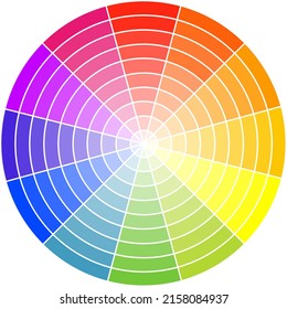 Color Wheel Ryb Schema 12 Colors Stock Illustration 2158084937 ...