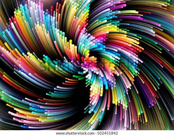 Color Wheel Series Composition Vivid Radial Stock Illustration 502451842