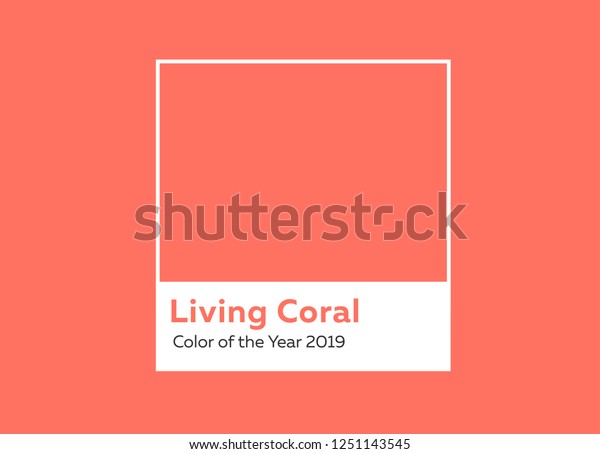 Farbe Des Jahres 19 Living Coral Stockillustration